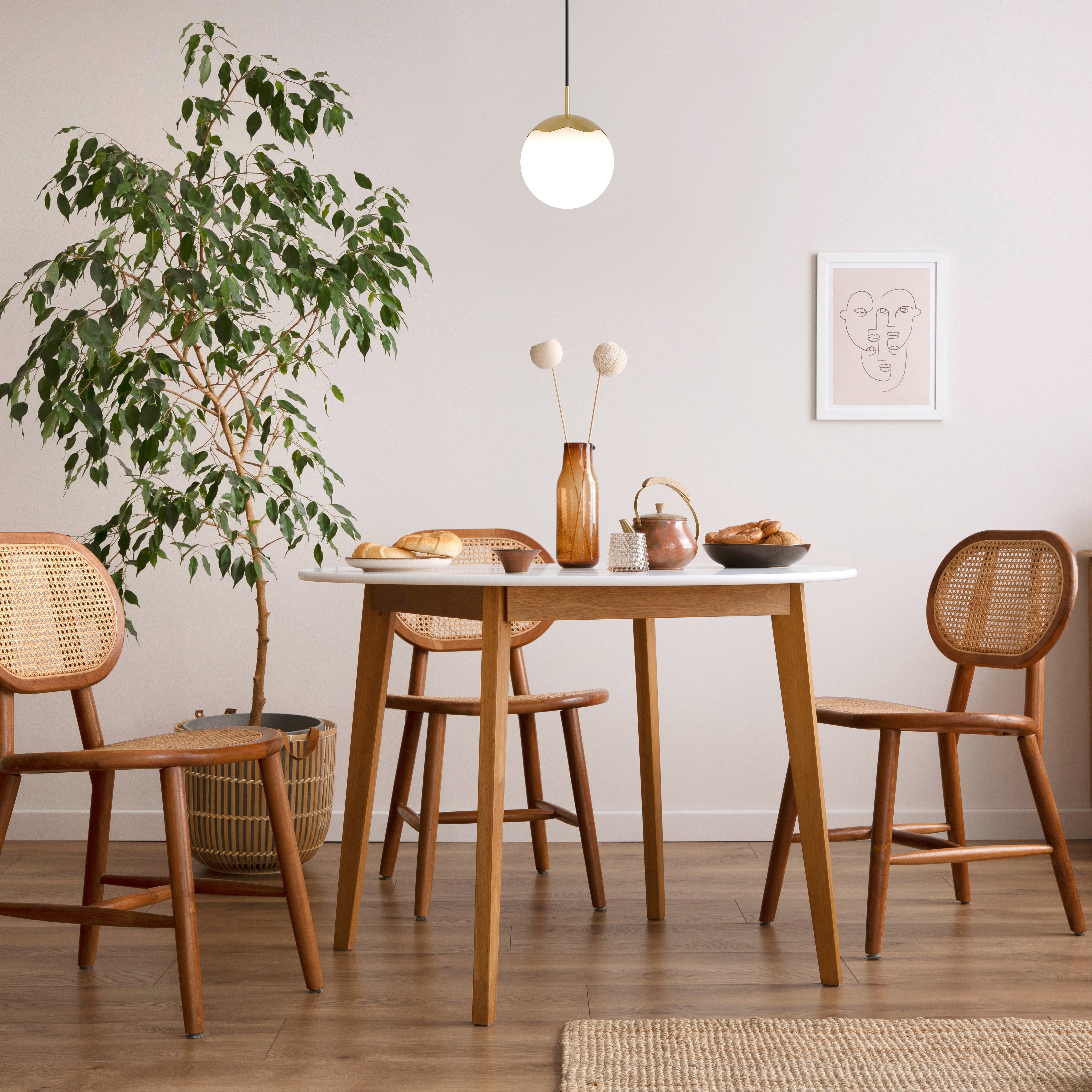 Eternal Moonlight Pendant Stor - Hvid Ledning