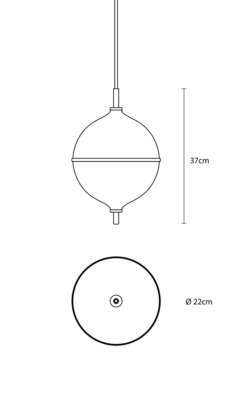 Eternal Moonlight Pendant Medium - White