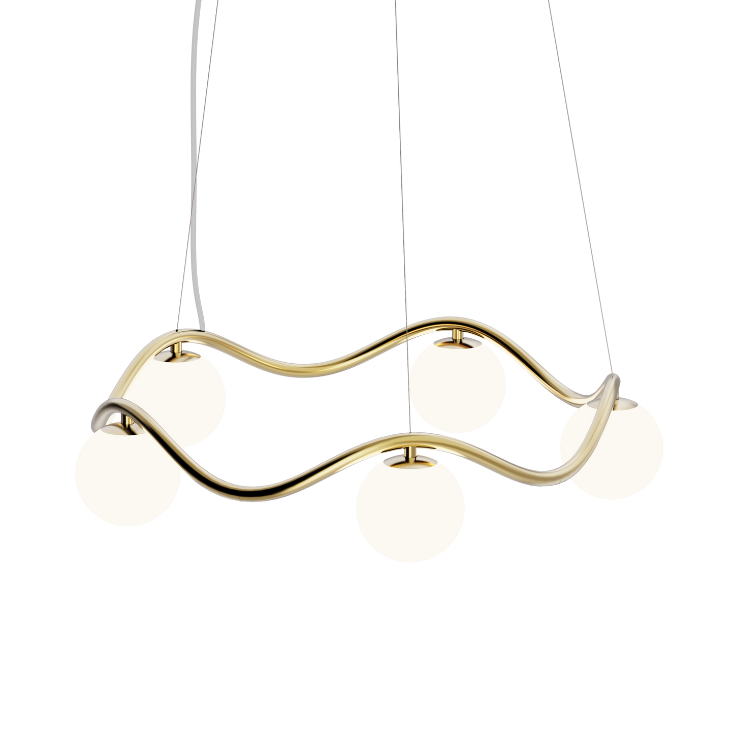 Circle of life chandelier raw brass ø650 mm.