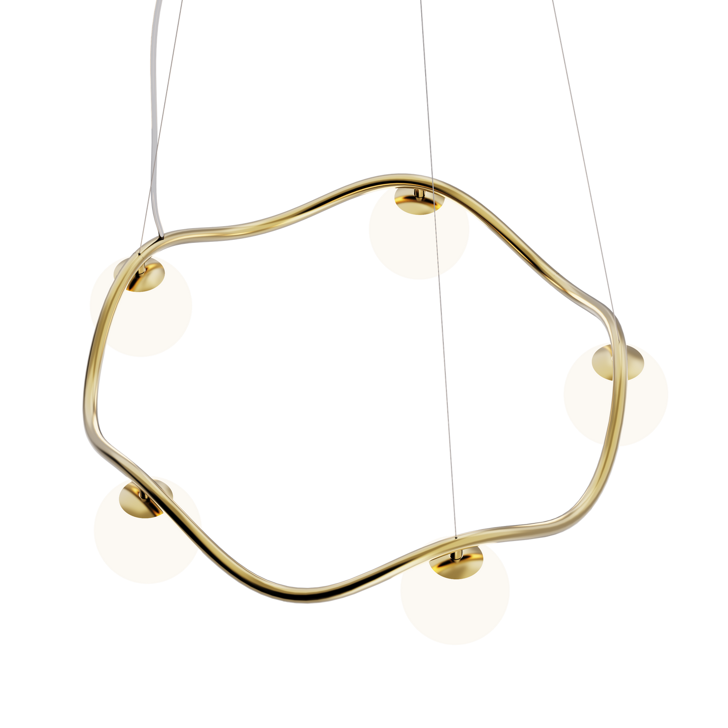 Circle of life chandelier raw brass ø650 mm.