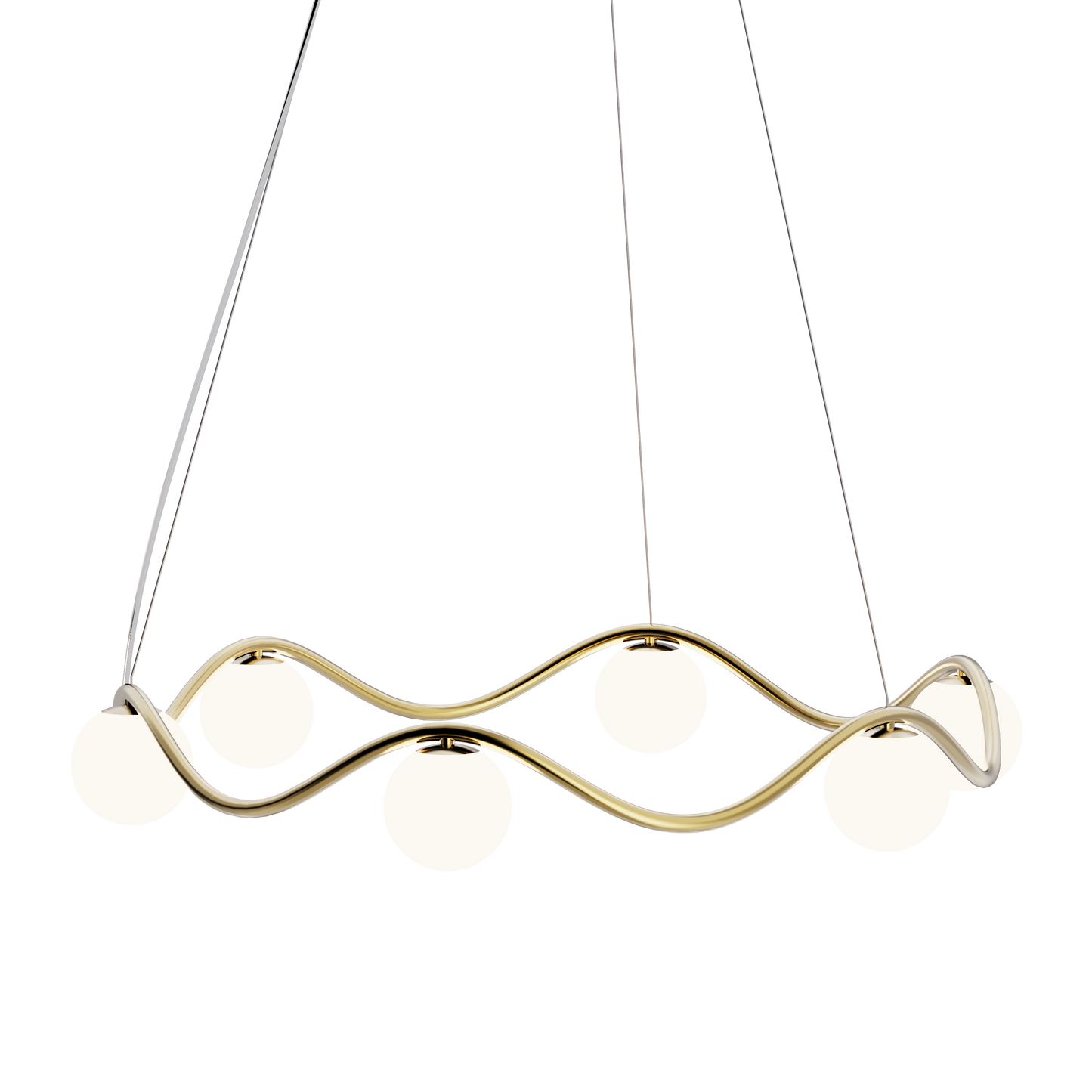 Circle of life chandelier raw brass ø910 mm.