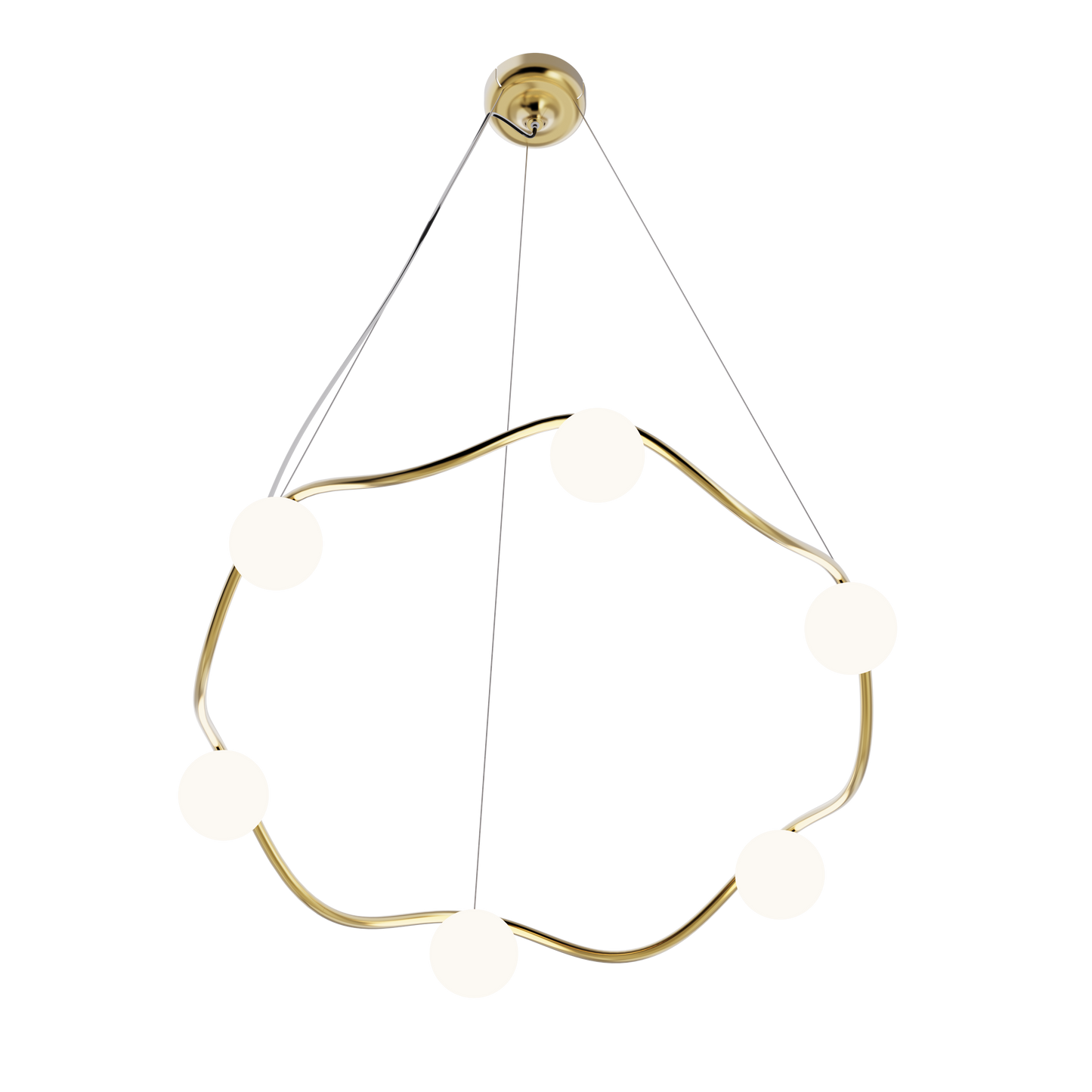 Circle of life chandelier raw brass ø910 mm.
