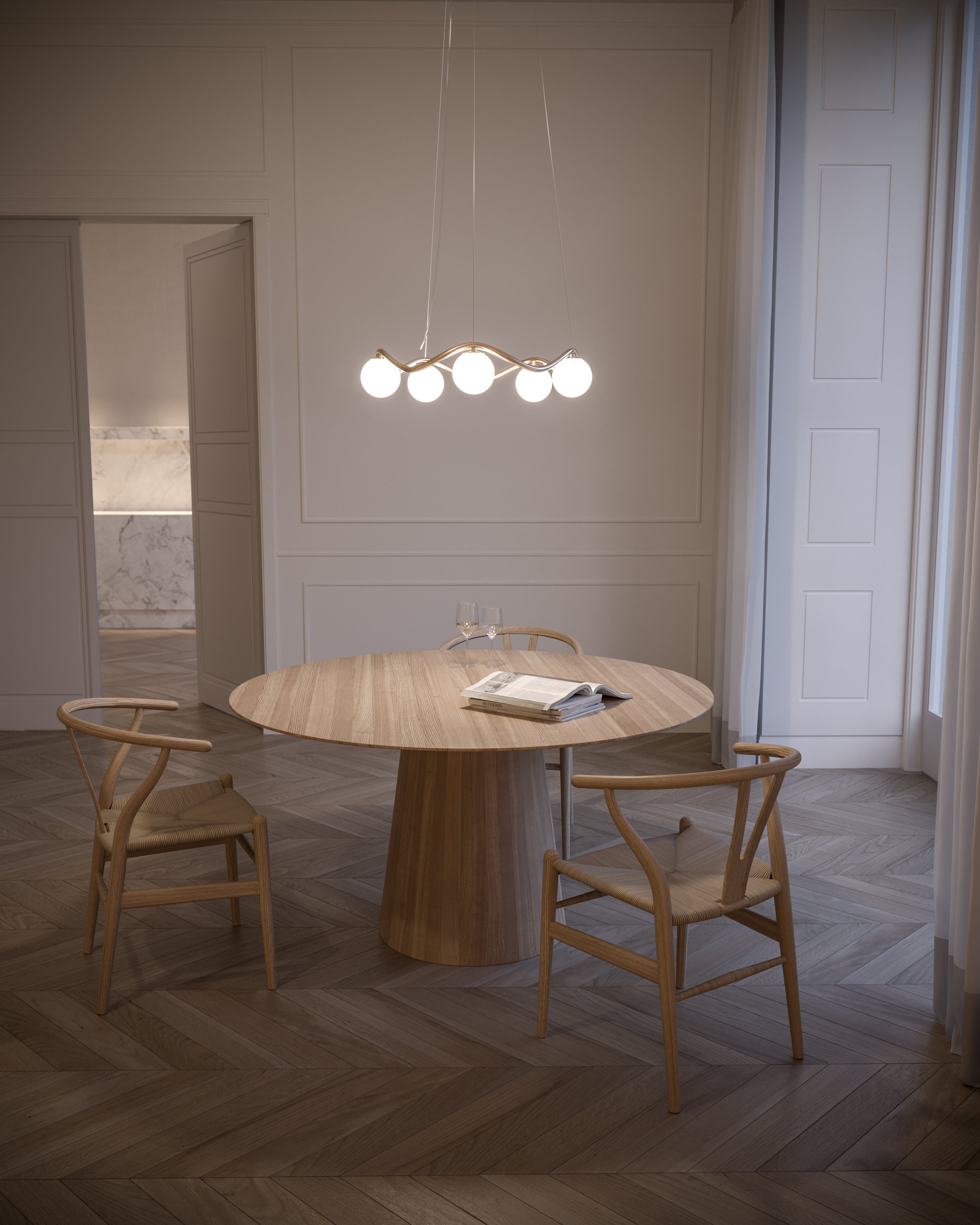 Circle of life chandelier - Medium (organic canopy) - delivery ultimo October