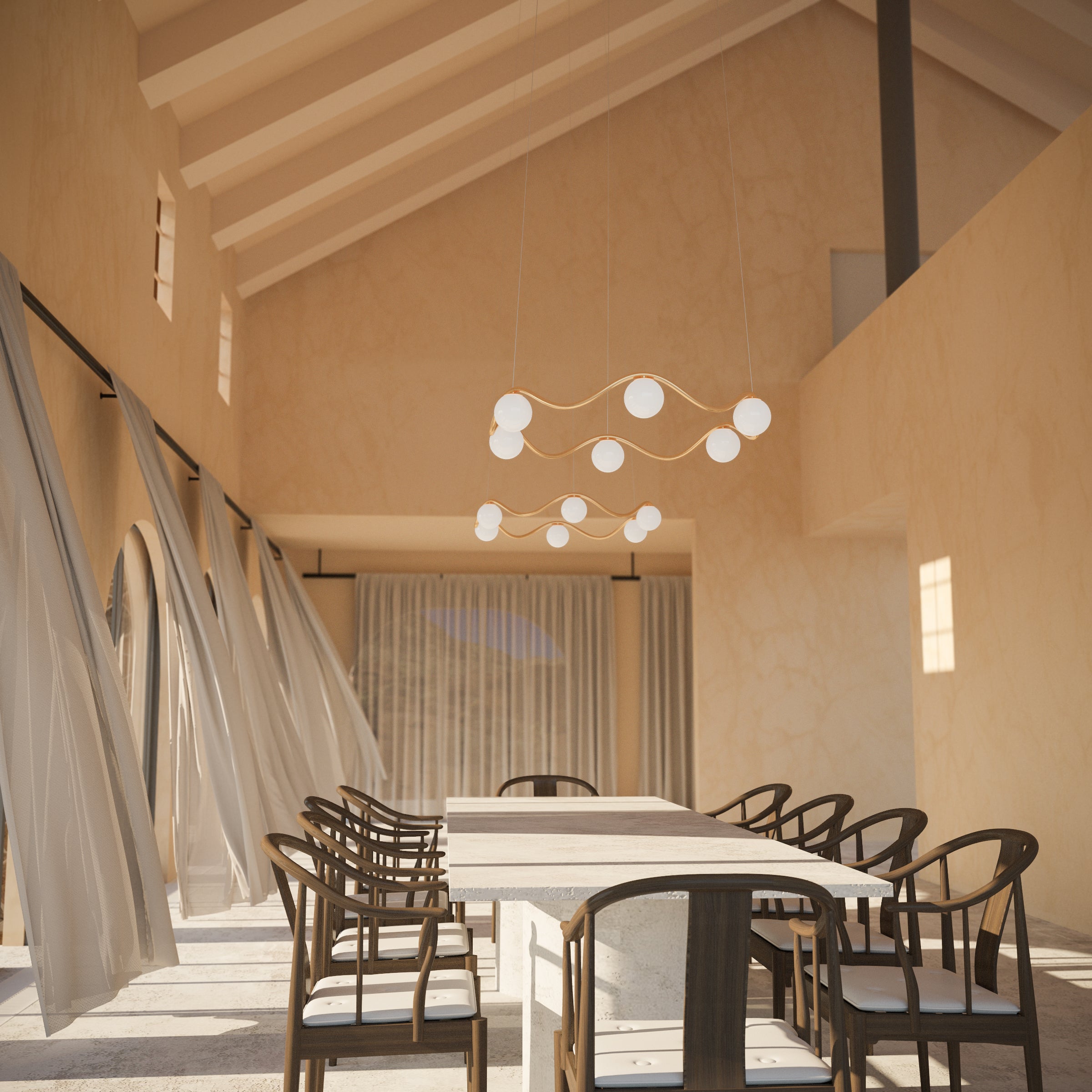 Circle of life chandelier - Large (minimalistic canopy)
