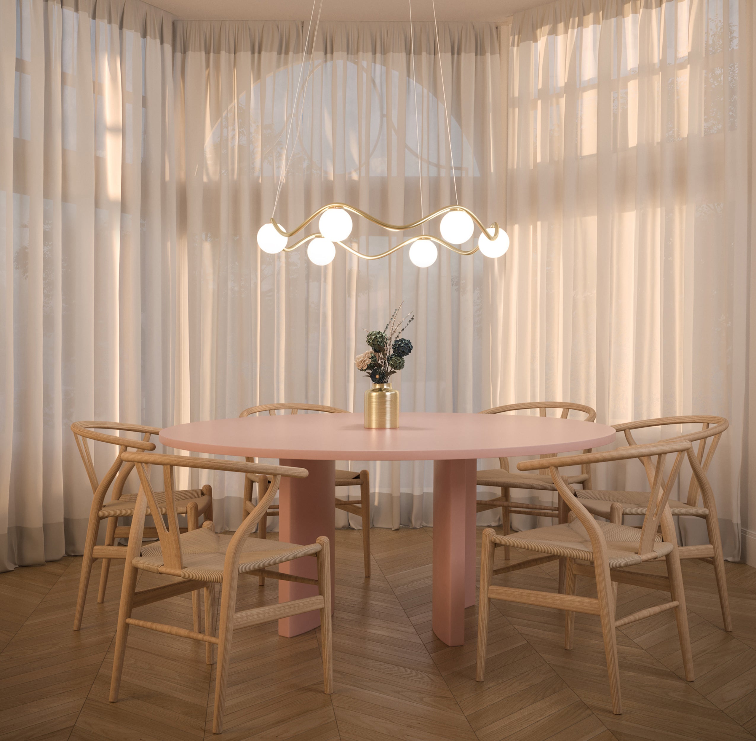 Circle of life chandelier - Large (minimalistic canopy)