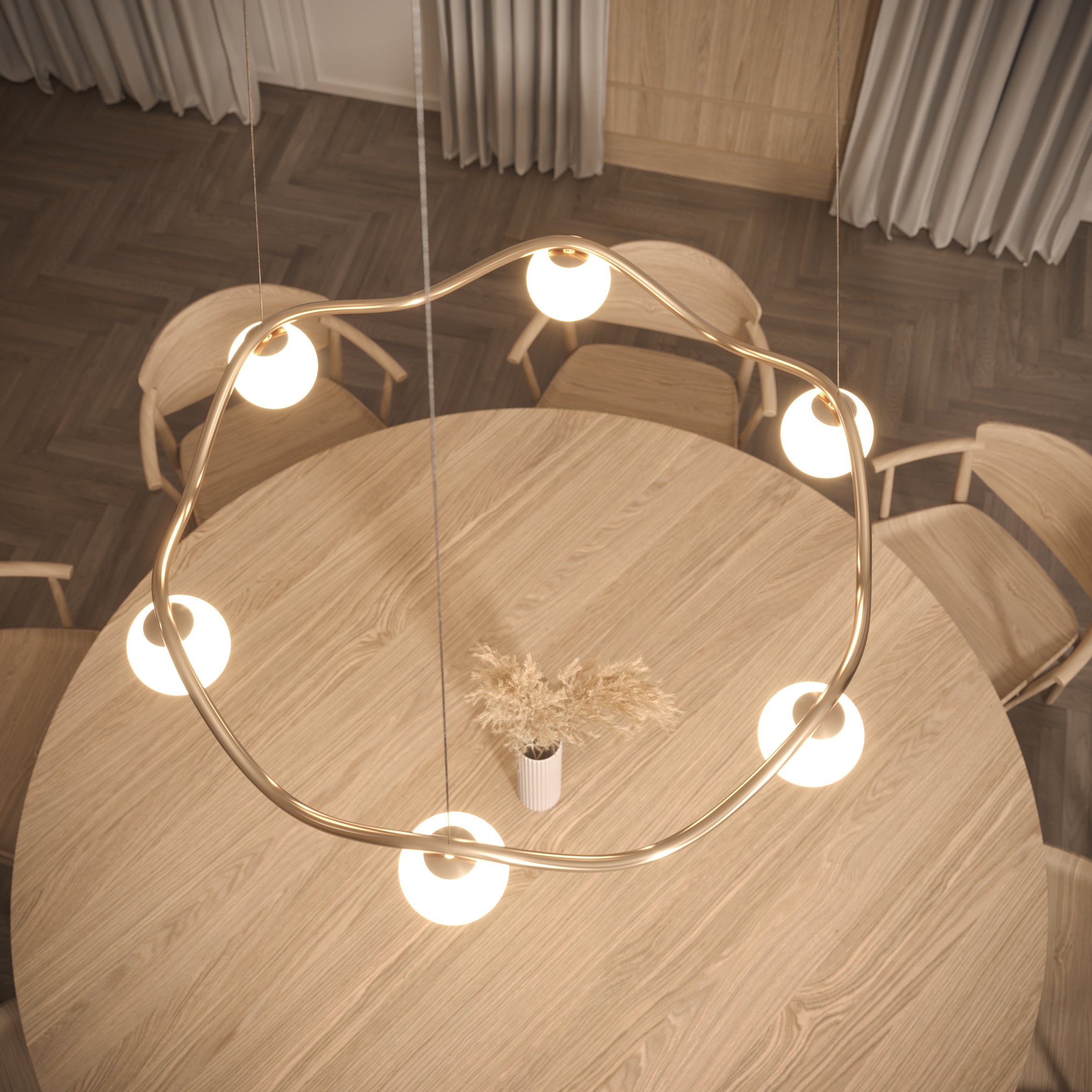 Circle of life chandelier - Large (minimalistic canopy)