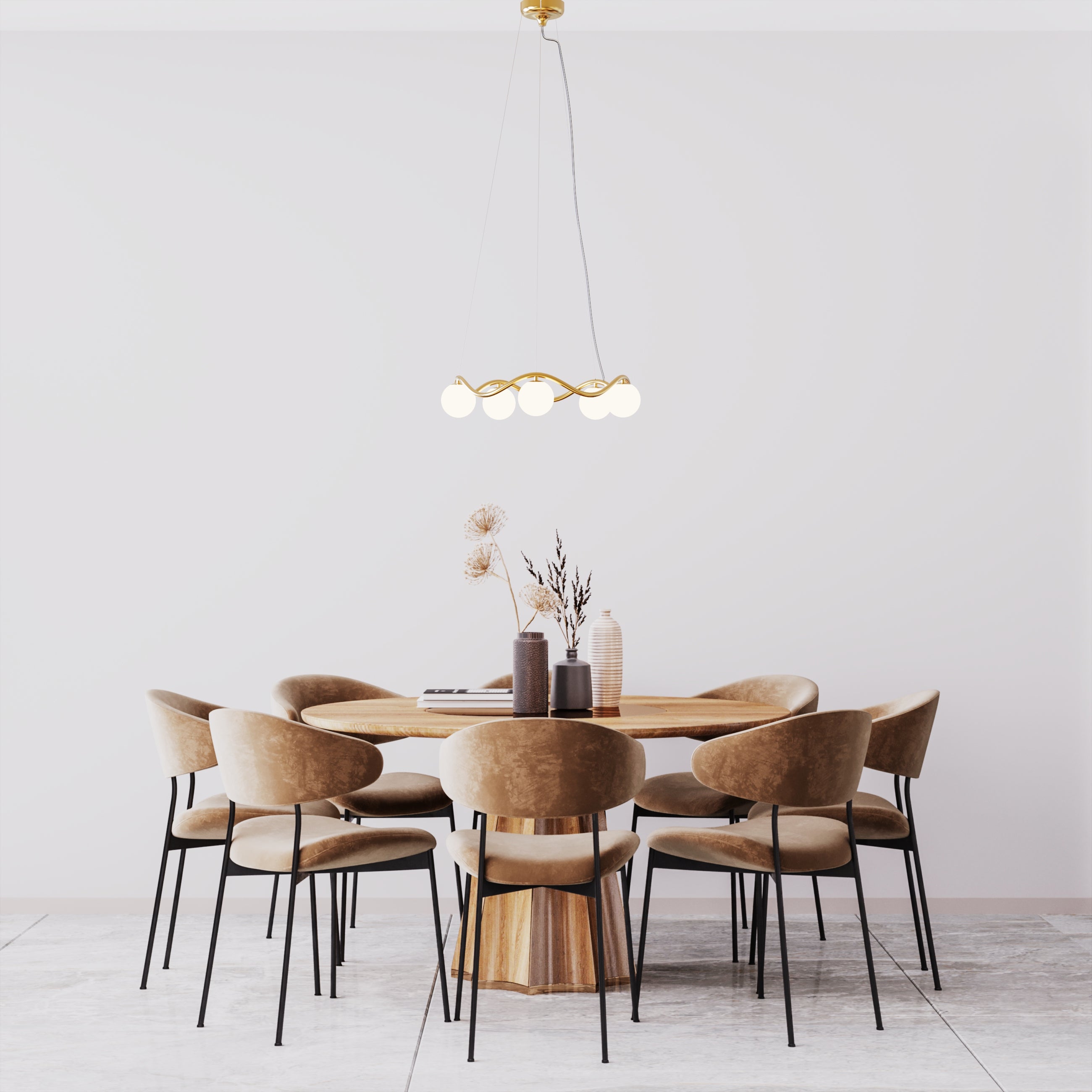Circle of life chandelier - Medium (organic canopy) - delivery July 2025